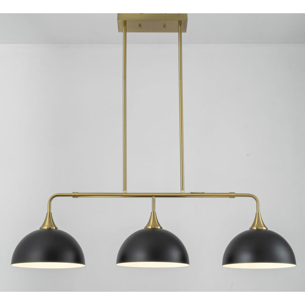 Everly Quinn 3 Light Dimmable Dome Kitchen Island Pendant Light Wayfair